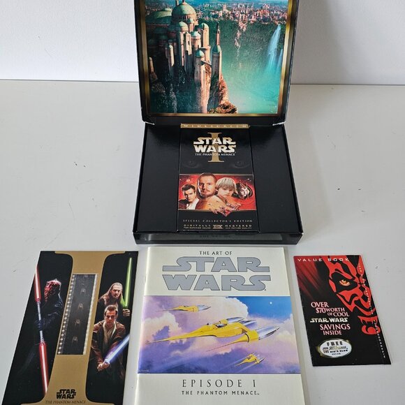 STAR WARS The Phantom Menace Widescreen Collectors Edition VHS The Art of Book - Picture 3 of 12